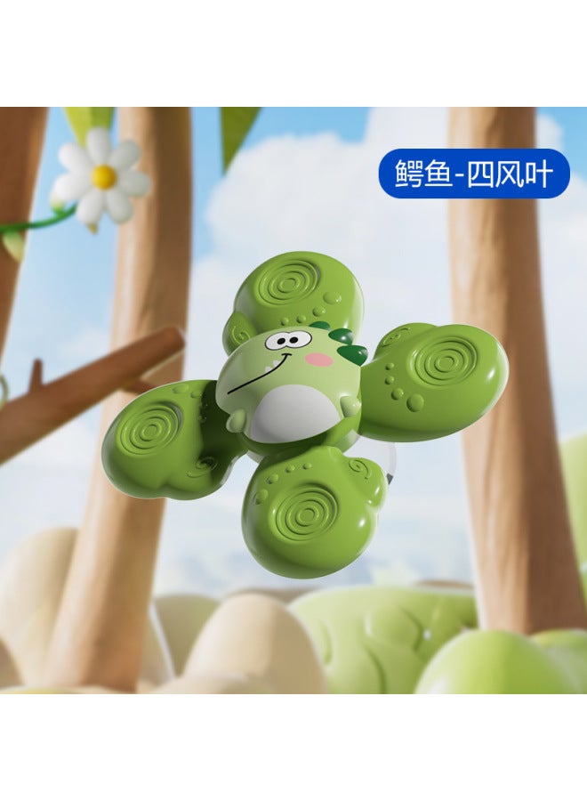 Infant Self-loading Sucker Turn Turn Music Baby Bathroom Bath Rotary Bite Animal Top Children's Educational Toys - Image 1